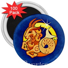 Zodiac Capricorn 3  Magnets (100 Pack)