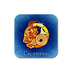 Zodiac Capricorn Rubber Square Coaster (4 Pack)  by Mariart