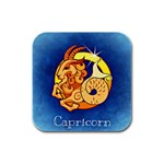 Zodiac Capricorn Rubber Square Coaster (4 pack)  Front