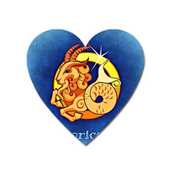 Zodiac Capricorn Heart Magnet by Mariart