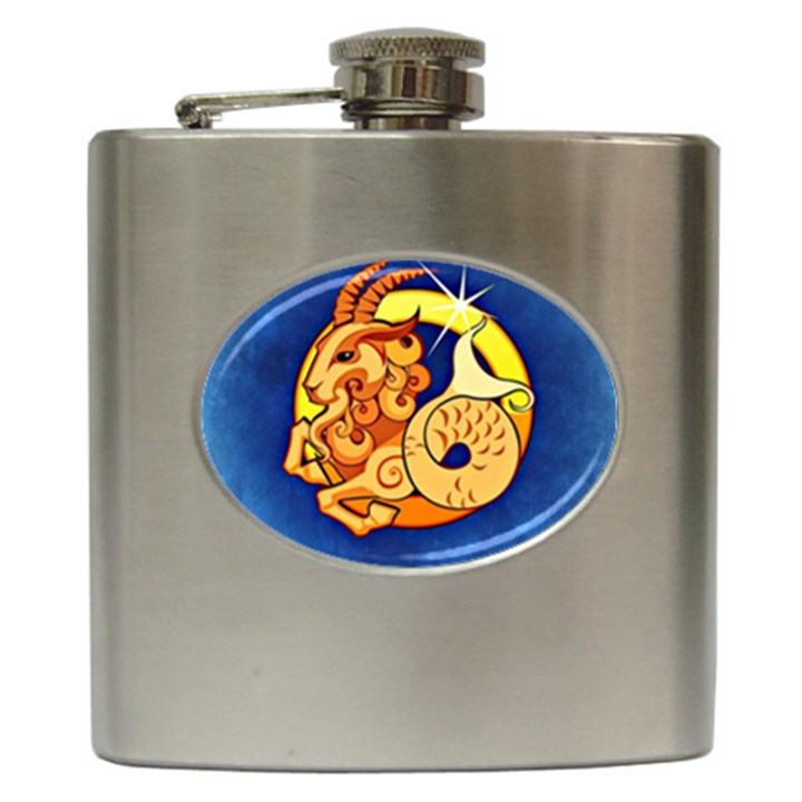 Zodiac Capricorn Hip Flask (6 oz)