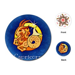 Zodiac Capricorn Playing Cards (round)  by Mariart