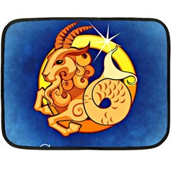 Zodiac Capricorn Fleece Blanket (mini) by Mariart