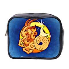 Zodiac Capricorn Mini Toiletries Bag 2-side by Mariart