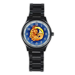 Zodiac Capricorn Stainless Steel Round Watch