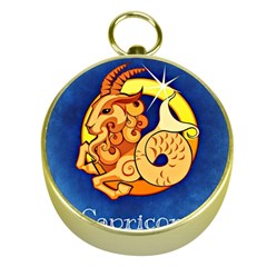 Zodiac Capricorn Gold Compasses by Mariart