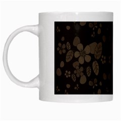 Floral Pattern White Mugs by Valentinaart