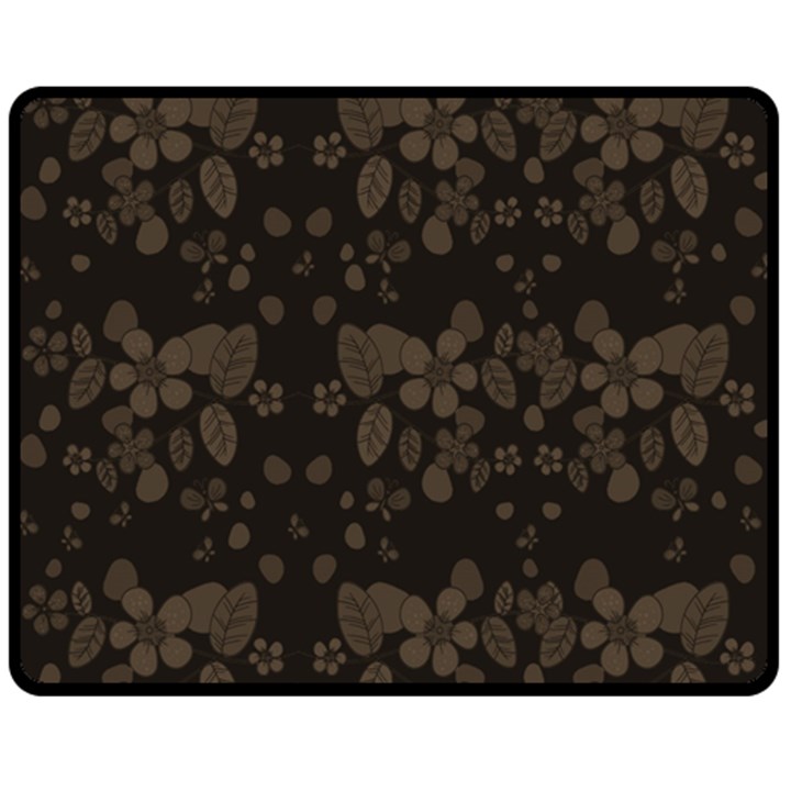 Floral pattern Double Sided Fleece Blanket (Medium) 