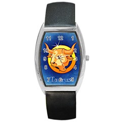 Zodiac Taurus Barrel Style Metal Watch