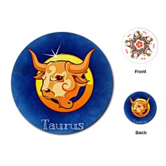 Zodiac Taurus Playing Cards (round)  by Mariart