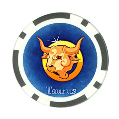 Zodiac Taurus Poker Chip Card Guard by Mariart