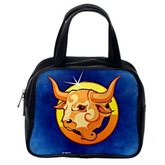 Zodiac Taurus Classic Handbags (one Side) by Mariart