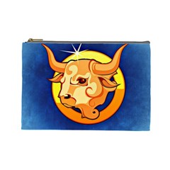 Zodiac Taurus Cosmetic Bag (large)  by Mariart