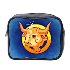 Zodiac Taurus Mini Toiletries Bag 2-side by Mariart