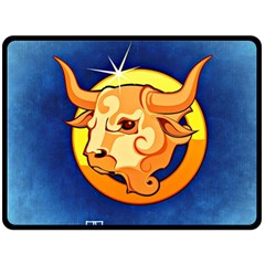 Zodiac Taurus Fleece Blanket (large)  by Mariart