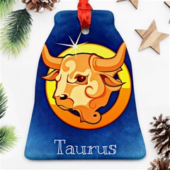 Zodiac Taurus Bell Ornament (two Sides) by Mariart