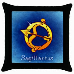 Zodiac Sagittarius Throw Pillow Case (black) by Mariart