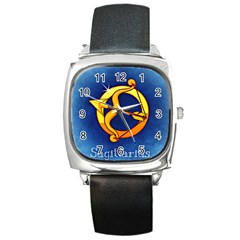 Zodiac Sagittarius Square Metal Watch by Mariart