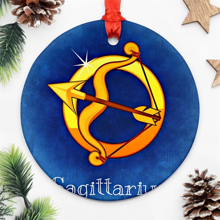 Zodiac Sagittarius Round Ornament (Two Sides)