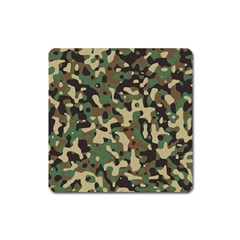 Army Camouflage Square Magnet by Mariart