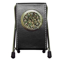 Army Camouflage Pen Holder Desk Clocks by Mariart