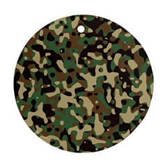 Army Camouflage Round Ornament (two Sides) by Mariart