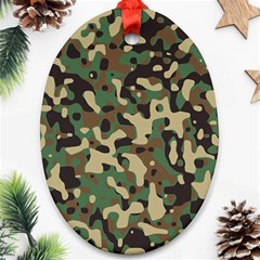 Army Camouflage Oval Ornament (two Sides) by Mariart