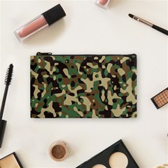 Army Camouflage Cosmetic Bag (small)  by Mariart