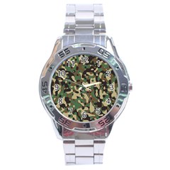 Army Camouflage Stainless Steel Analogue Watch by Mariart