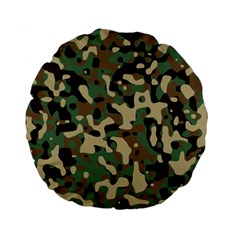 Army Camouflage Standard 15  Premium Round Cushions by Mariart