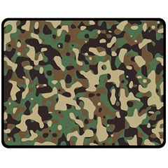 Army Camouflage Double Sided Fleece Blanket (medium)  by Mariart