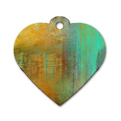 The Waterfall Dog Tag Heart (two Sides) by digitaldivadesigns