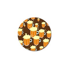 A Fun Cartoon Frothy Beer Tiling Pattern Golf Ball Marker (4 Pack) by Nexatart