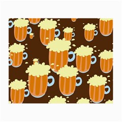 A Fun Cartoon Frothy Beer Tiling Pattern Small Glasses Cloth by Nexatart