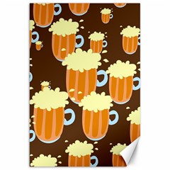 A Fun Cartoon Frothy Beer Tiling Pattern Canvas 20  X 30   by Nexatart