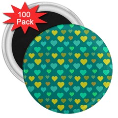 Hearts Seamless Pattern Background 3  Magnets (100 Pack) by Nexatart