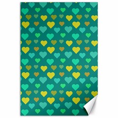 Hearts Seamless Pattern Background Canvas 12  X 18   by Nexatart