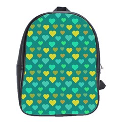 Hearts Seamless Pattern Background School Bags(large)  by Nexatart