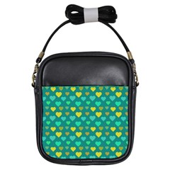 Hearts Seamless Pattern Background Girls Sling Bags by Nexatart