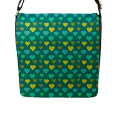 Hearts Seamless Pattern Background Flap Messenger Bag (l)  by Nexatart