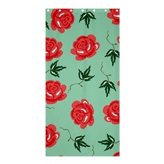 Red Floral Roses Pattern Wallpaper Background Seamless Illustration Shower Curtain 36  X 72  (stall)  by Nexatart