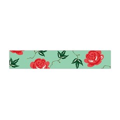 Red Floral Roses Pattern Wallpaper Background Seamless Illustration Flano Scarf (mini) by Nexatart