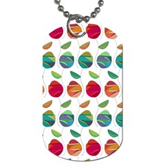 Watercolor Floral Roses Pattern Dog Tag (two Sides) by Nexatart