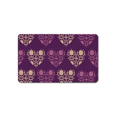 Purple Hearts Seamless Pattern Magnet (name Card) by Nexatart