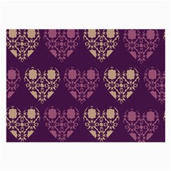 Purple Hearts Seamless Pattern Large Glasses Cloth