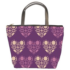 Purple Hearts Seamless Pattern Bucket Bags by Nexatart