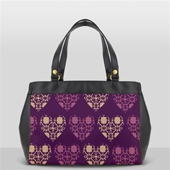 Purple Hearts Seamless Pattern Office Handbags by Nexatart