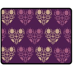 Purple Hearts Seamless Pattern Fleece Blanket (medium)  by Nexatart