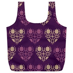 Purple Hearts Seamless Pattern Full Print Recycle Bags (l)  by Nexatart