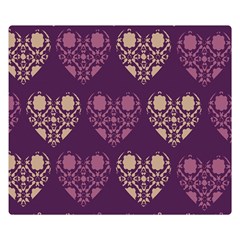 Purple Hearts Seamless Pattern Double Sided Flano Blanket (small)  by Nexatart